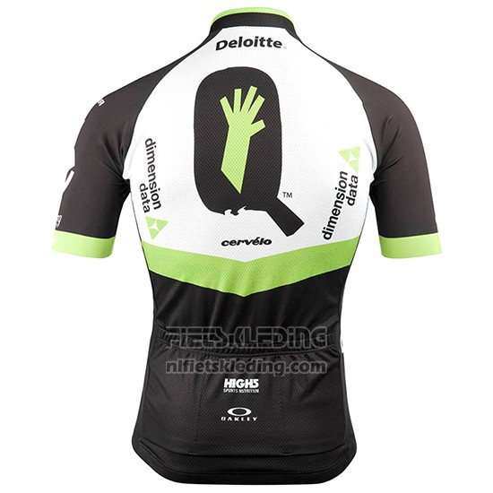 2017 Fietskleding Dimension Data Groen en Zwart Korte Mouwen en Koersbroek